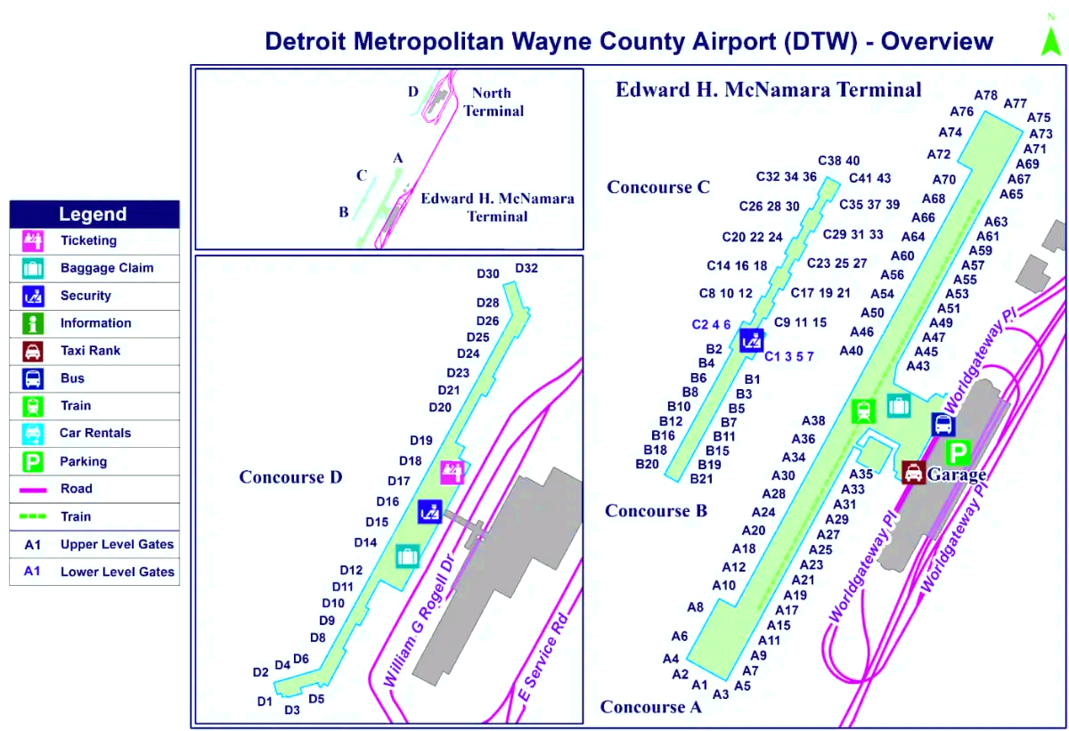 Detroit Metropolitan Wayne County flyplass