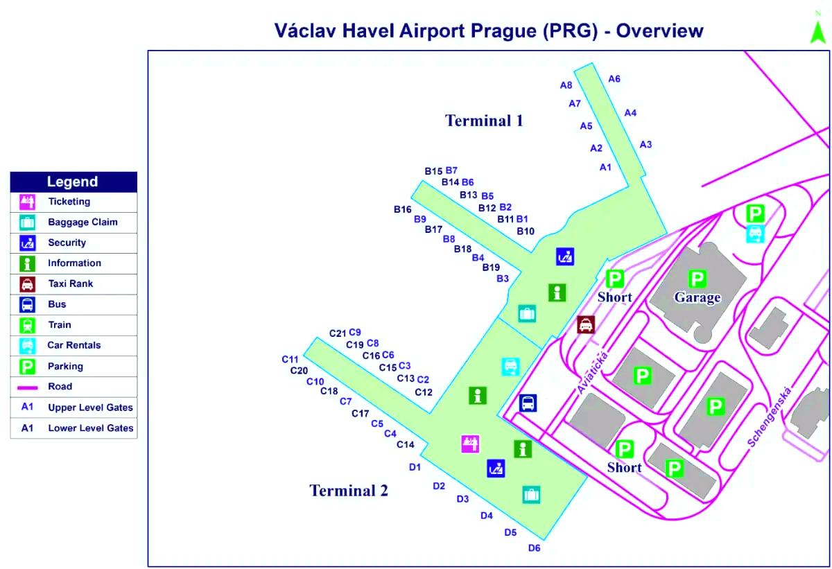 Václav Havel flyplass Praha